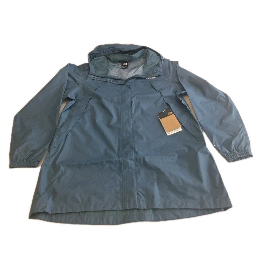 The North Face Waterproof Antora Rain Parka Space Grn Women Size X-Large NWT